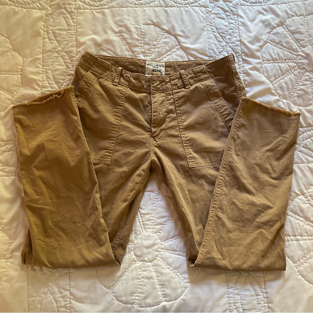 Nili Lotan khaki straight leg pants size 6